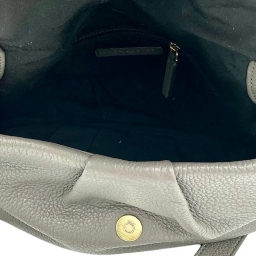 Marc Jacobs Natasha Gray Pebbled Leather Crossbody Gold HW Dust Bag EUC - Picture 9 of 11